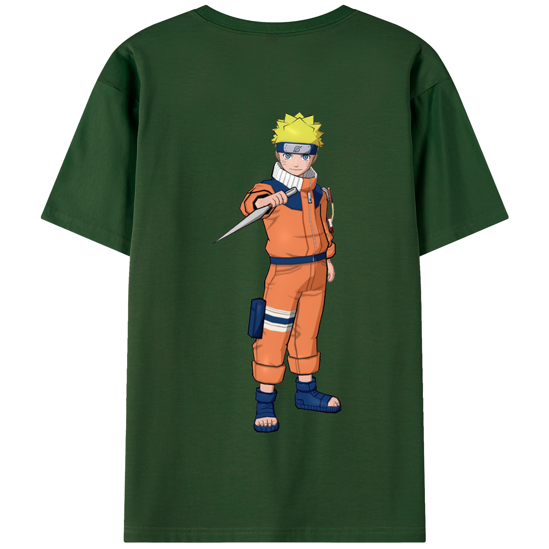 （画像用） NARUTO -ナルト- うずまき ナルト Uzumaki Naruto 綿100％半袖Tシャツ（背面プリント）